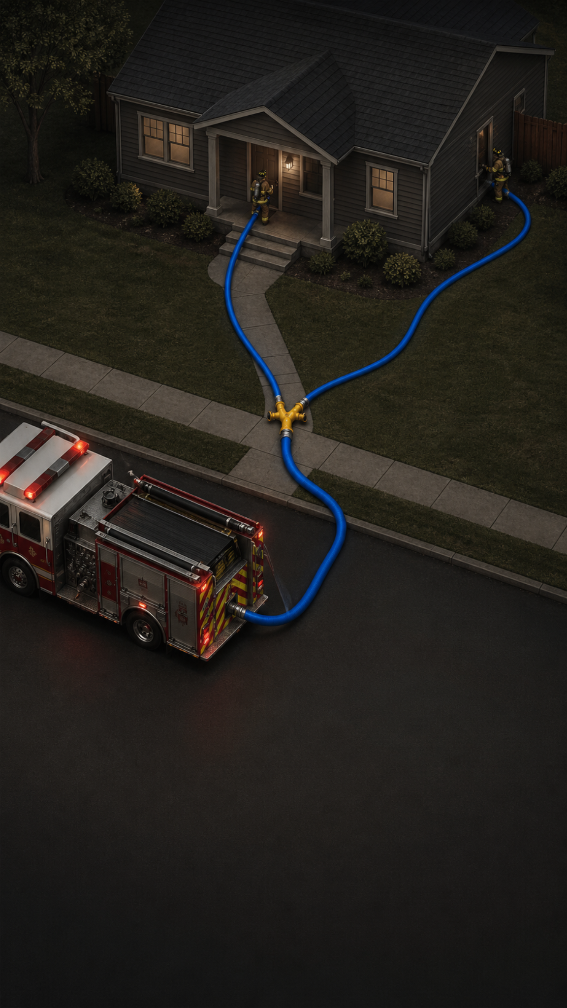 Engine 181 supplying a wye split pump scenario